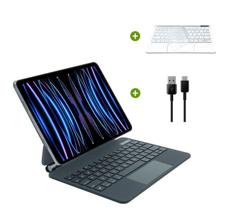 삼성 갤럭시탭 S9 FE 플러스 12.4인치 매직 블루투스 키보드 케이스 S9 S8 S7 S7FE 공용 한국어, 블랙, 1개