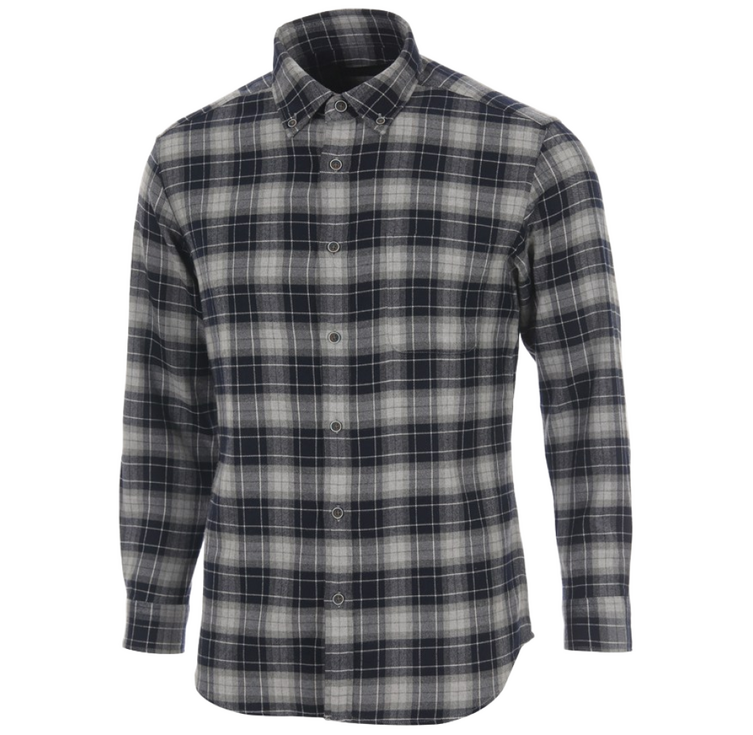 엘르 남성 TR 기모 스판 멜란체크 캐주얼핏 긴팔셔츠 36820