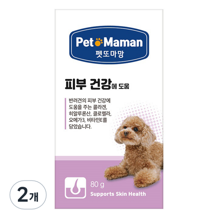 펫또마망 피부 건강에 도움 강아지 영양제 80g, 가수분해 오리고기, 2개, 피부피모 펫또마망 피부 건강에 도움 강아지 영양제 80g, 가수분해 오리고기, 2개, 피부피모