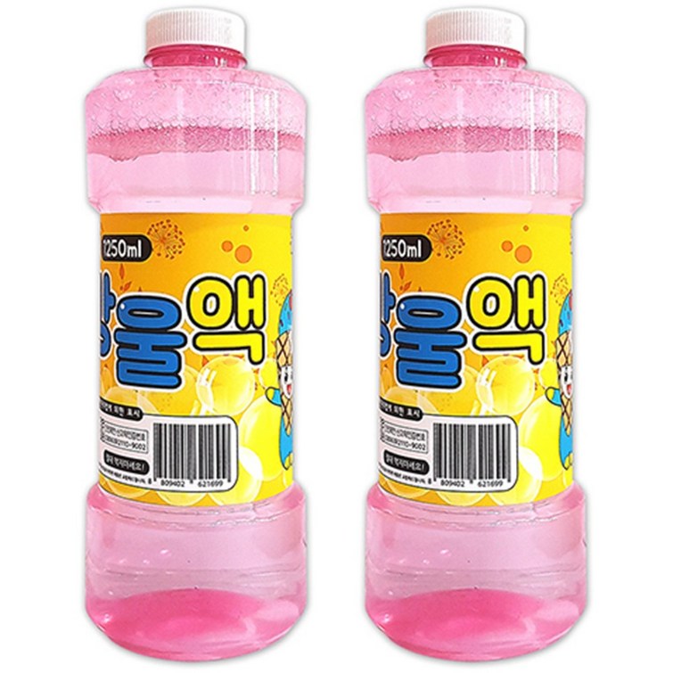 애들랜드 비눗방울 리필 1250ml x 2p, 혼합 색상, 2개 애들랜드 비눗방울 리필 1250ml x 2p, 혼합 색상, 2개